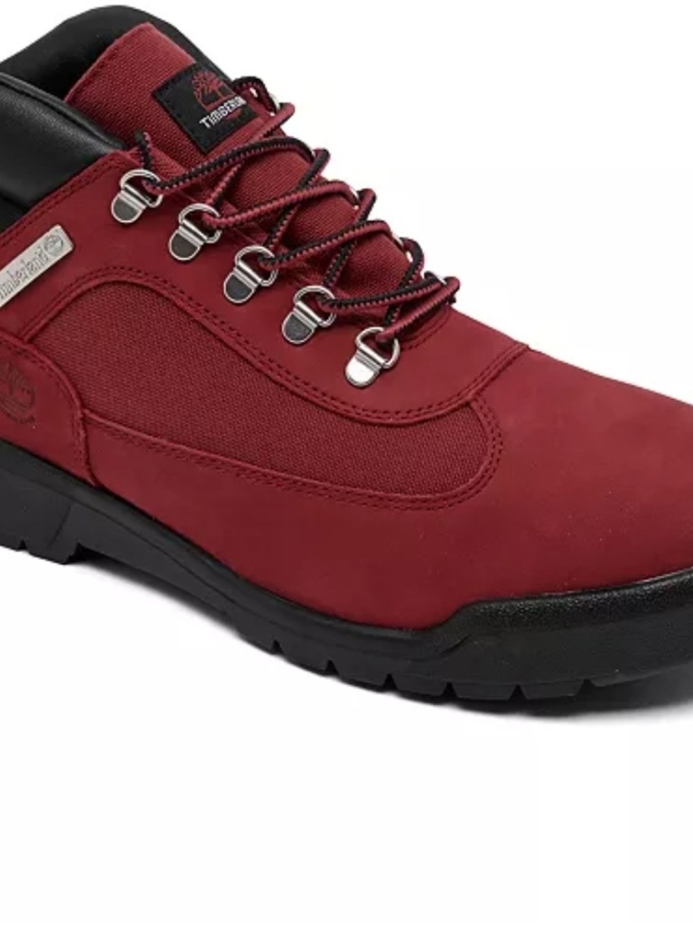 Timberland Men's 6-Inch Waterproof Field Boots Color Dark Red Nubuck Size 9